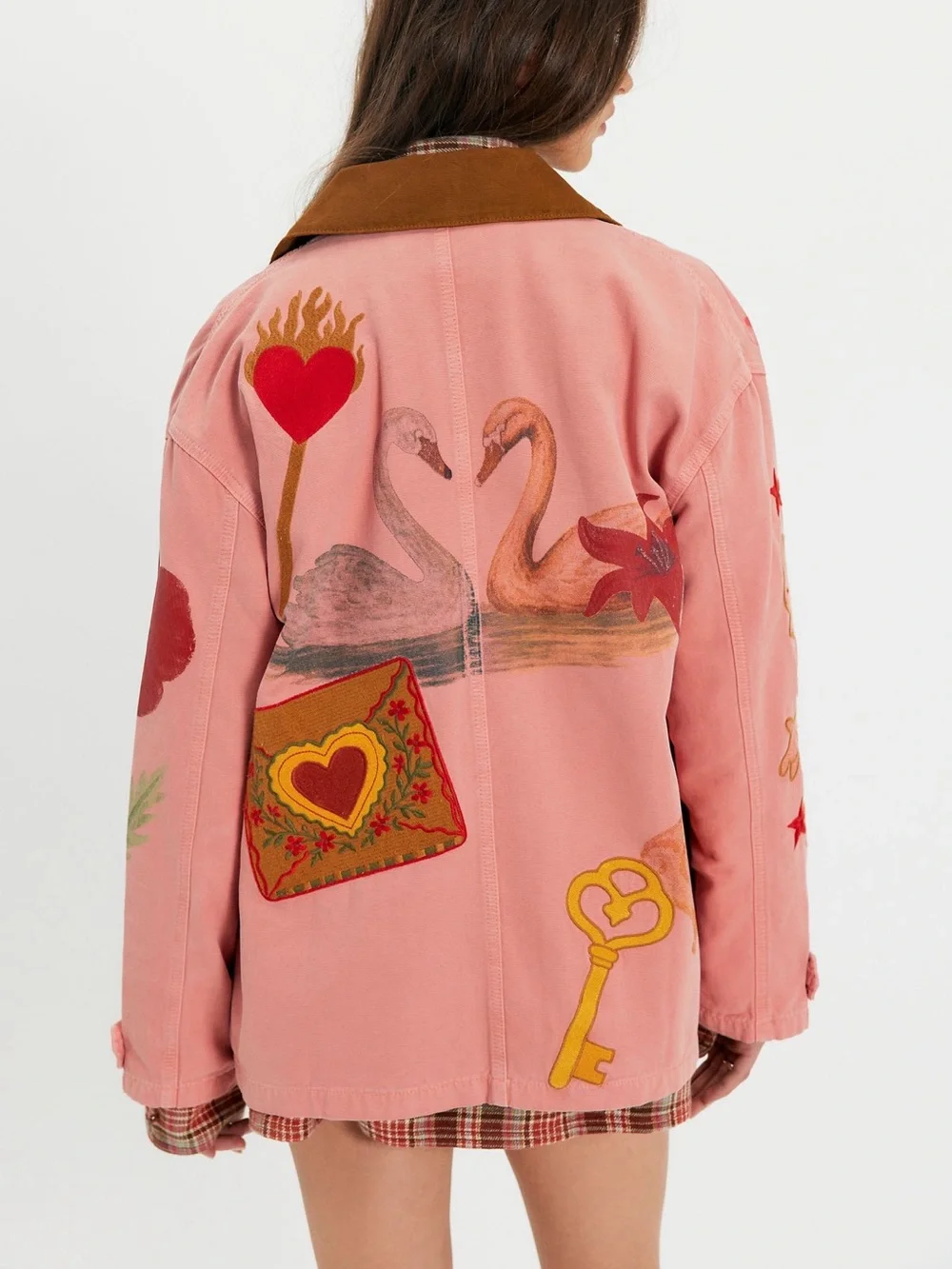 Free People x Denim and Bone Love Shop Embroidered Jacket
